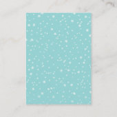 Arctic Fox Winter Wonderland Display Baby shower Informatiekaartje (Achterkant)