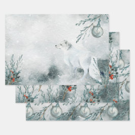 Arctic Fox Winterland Inpakpapier Vel