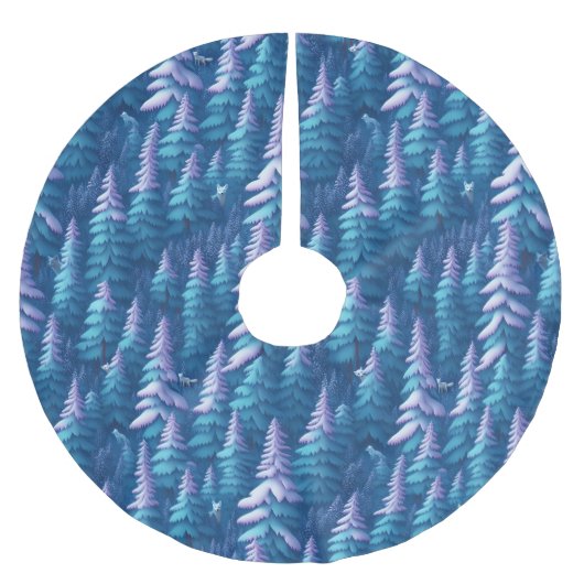 Arctic Fox Wonderland Kerstboom Rok (Voorkant)