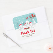 Arctic Foxes Baby shower - Hartelijk dank Vierkante Sticker (Envelop)