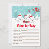 Arctic Foxes kerst Woodland Wishes for Baby Kaart (Voorkant)
