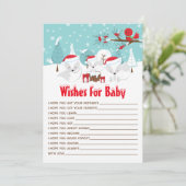 Arctic Foxes kerst Woodland Wishes for Baby Kaart (Staand voorkant)