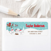 Arctic Foxes KerstWoodland Etiket (Insitu)