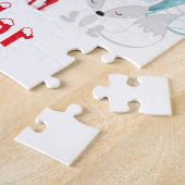 Arctic Foxes KerstWoodland Legpuzzel (Zijkant)