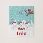 Arctic Foxes KerstWoodland Legpuzzel (Verticaal)