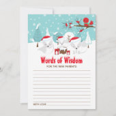 Arctic Foxes KerstWoodland Words of Wisdom Kaart (Voorkant)