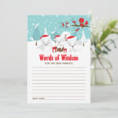 Arctic Foxes KerstWoodland Words of Wisdom Kaart (Staand voorkant)