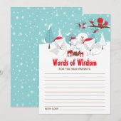 Arctic Foxes KerstWoodland Words of Wisdom Kaart (Voorkant / Achterkant)