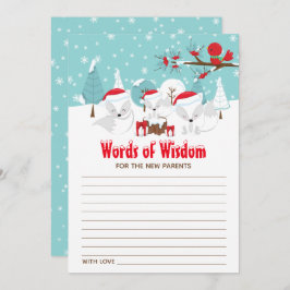 Arctic Foxes KerstWoodland Words of Wisdom Kaart