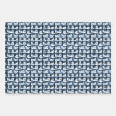 Arctic Foxes Winter Christmas Tartan Plaid Pattern Inpakpapier Vel (Voorkant 3)