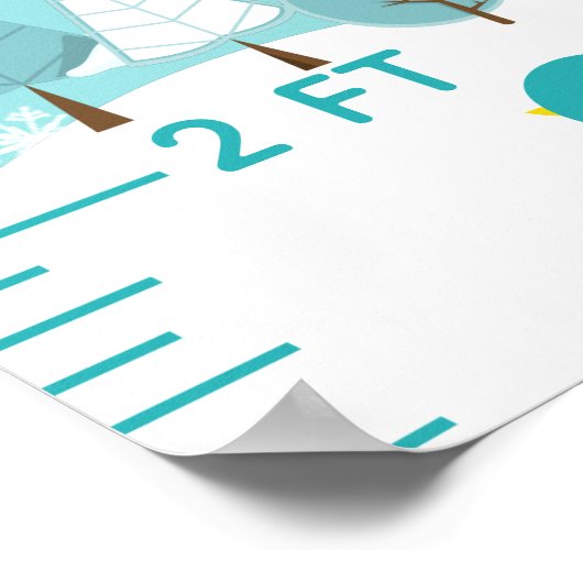 Arctic Foxes Winter Wonderland Growth Chart Poster (Hoek)