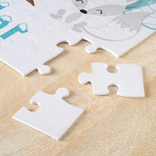 Arctic Foxes Winter Wonderland Legpuzzel (Zijkant)