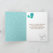 Arctic Foxes Winter Wonderland Merry Kerstmis Feestdagen Kaart (Binnen)