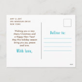 Arctic Foxes Winter Wonderland Merry Kerstmis Feestdagenkaart (Achterkant)