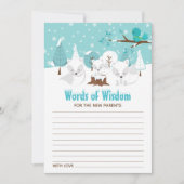 Arctic Foxes Winter Wonderland Words of Wisdom Kaart (Voorkant)