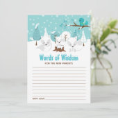 Arctic Foxes Winter Wonderland Words of Wisdom Kaart (Staand voorkant)