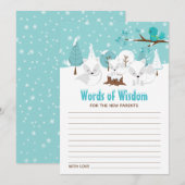 Arctic Foxes Winter Wonderland Words of Wisdom Kaart (Voorkant / Achterkant)