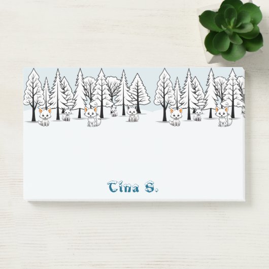 Arctic Foxes - Winterlandschap - Snowy text Post-it® Notes (Kantoor)