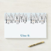 Arctic Foxes - Winterlandschap - Snowy text Post-it® Notes (Op bureau)
