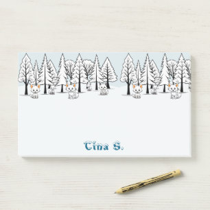 Arctic Foxes - Winterlandschap - Snowy text Post-it® Notes