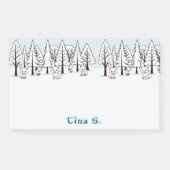 Arctic Foxes - Winterlandschap - Snowy text Post-it® Notes (Voorkant)