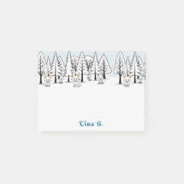 Arctic Foxes - Winterlandschap - Snowy text Post-it® Notes