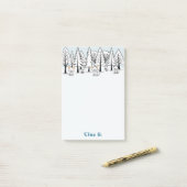 Arctic Foxes - Winterlandschap - Snowy text Post-it® Notes (Op bureau)