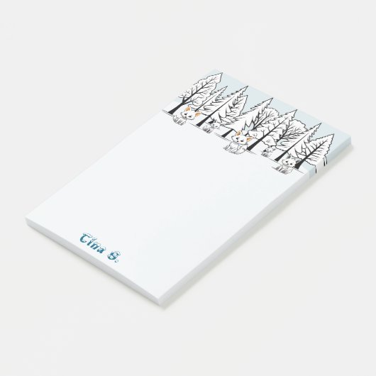 Arctic Foxes - Winterlandschap - Snowy text Post-it® Notes (Schuin)