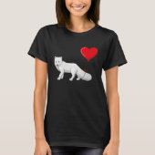 Arctic Foxes With Heart Balloon Valentines Day Lov T-shirt (Voorkant)