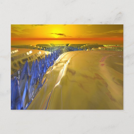 Arctic Fractal Glacier Briefkaart (Voorkant)