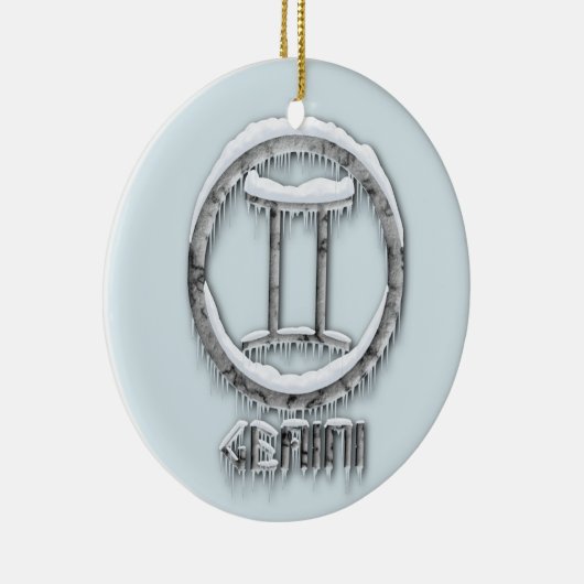 Arctic Gemini Keramisch Ornament (Rechts)