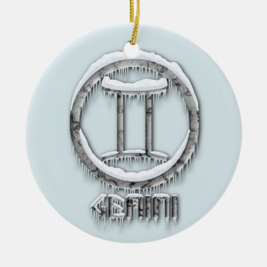 Arctic Gemini Keramisch Ornament (Voorkant)
