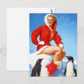 Arctic Girl Pin Up Briefkaart (Voorkant / Achterkant)