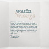 Arctic Glow Cozy Vibes Retro Christmas Photo Drieluik Wenskaart (Binnenkant midden)