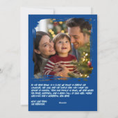 Arctic Glow Funny Cat Retro Christmas Photo Feestdagenkaart (Achterkant)