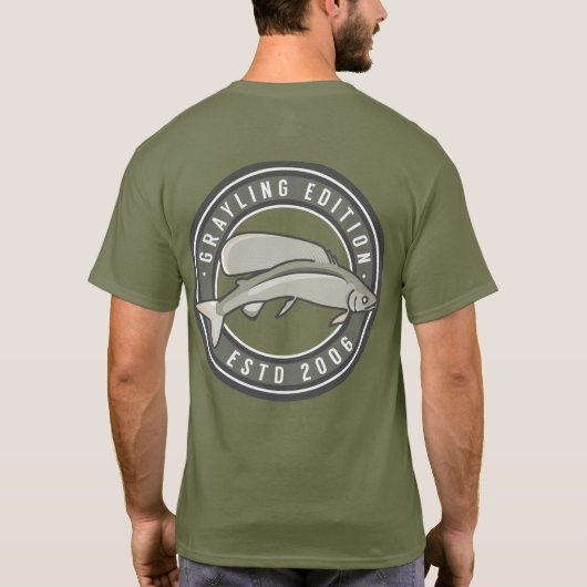 Arctic Grayling Olive T-shirt (Achterkant)