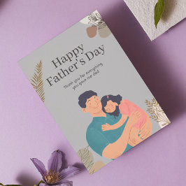 Arctic Grey Crown Illustration Happy Vaderdag Briefkaart