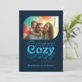 Arctic Groove Cosy Vibes Only Kerstfoto Feestdagenkaart (Staand voorkant)