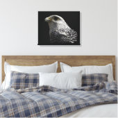 Arctic Gyrfalcon Portrait Painting Canvas Afdruk (Insitu (Slaapkamer))