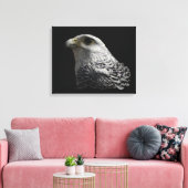 Arctic Gyrfalcon Portrait Painting Canvas Afdruk (Insitu (Woonkamer))