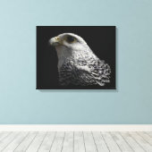 Arctic Gyrfalcon Portrait Painting Canvas Afdruk (Insitu (Houten vloer))