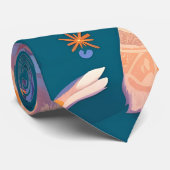 Arctic Hare Geometrische Kleurrijke Custom Patroon Stropdas (Opgerold)