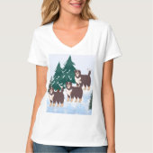Arctic Husky, Brown Alaskan Malamute T-shirt voor (Voorkant)