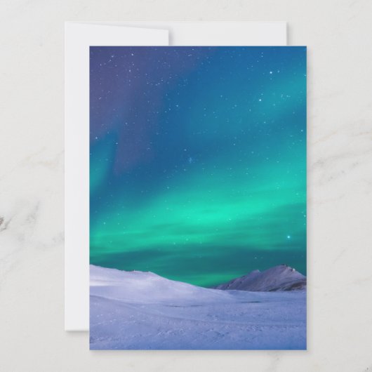 Arctic Ice Aurora Polar Lights Verjaardagsfeest Kaart (Achterkant)