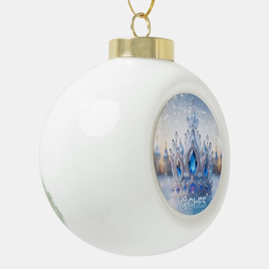 Arctic Ice Palace/Icicles - ingelijst Ornament (Links)