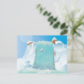 Arctic Ice Waterfall Briefkaart (Staand voorkant)