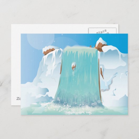 Arctic Ice Waterfall Briefkaart (Voorkant / Achterkant)