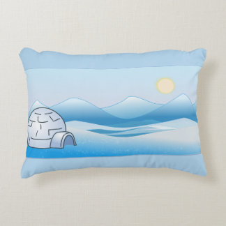 Arctic Igloo Blue Accent Pillow Decoratief Kussen