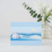 Arctic Igloo Blue Briefkaart (Staand voorkant)