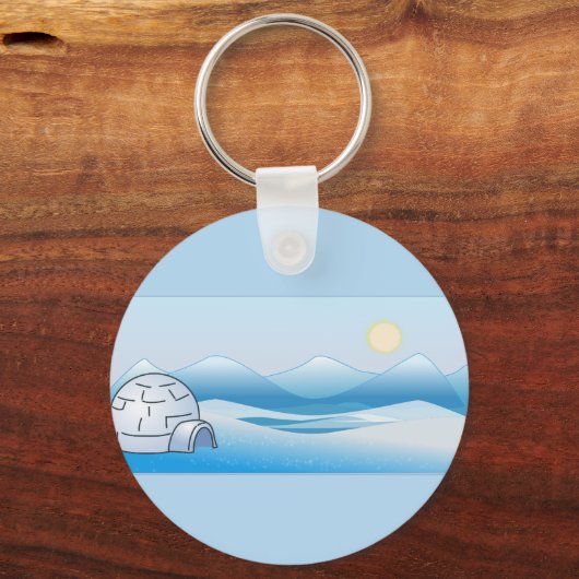 Arctic Igloo Blue Sleutelhanger (Voorkant)